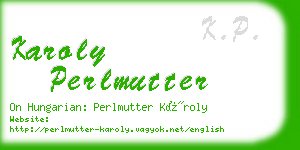 karoly perlmutter business card